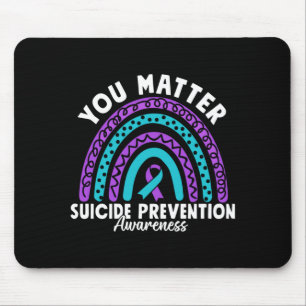 Mens Matter Suicide Prevention Awareness Teal Mouse Pad