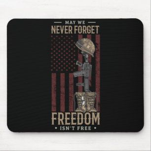 Mens May Forget Dom Isnt Memorial Day Soldier Mouse Pad