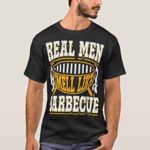Mens Meat Smoking Design For Barbecue Lover Smell T-Shirt