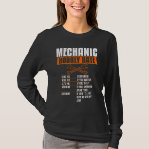 Mens Mechanic Hourly Rate Aeroplane Aircraft Mecha T-Shirt