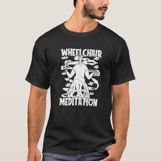 Mens Meditation Wheelchair Zen - Calmness Spiritua T-Shirt