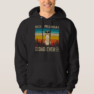 Mens Meerkat Vintage  Best Meerkat Dad Ever Father Hoodie