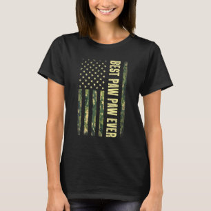Mens Men Best Paw Paw Ever Usa Flag Camouflage Fat T-Shirt