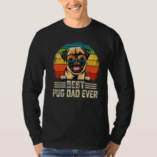 Mens Men Best Pug Dad Ever Vintage Father's Day T-Shirt