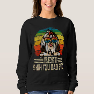 Mens Men Best Shih Tzu Dad Ever Vintage Father's D Sweatshirt