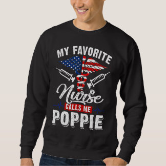 Mens  Men My Favourite Nurse Calls Me Poppie Patri Sweatshirt