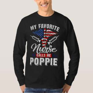 Mens  Men My Favourite Nurse Calls Me Poppie Patri T-Shirt