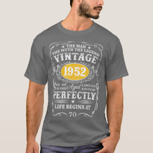 Mens Mens 70 Year Old Vintage 1952 Man Myth Legend T-Shirt