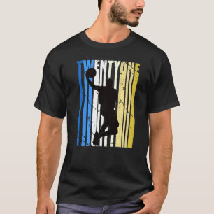Mens Mens Basketball 21st Birthday For Sports Fans T-Shirt