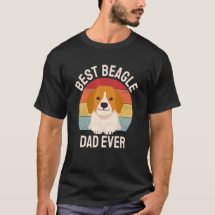 Mens Mens Best Beagle Dad Ever Retro Vintage Pupp T-Shirt