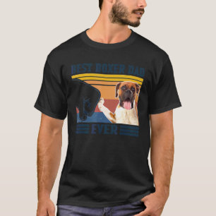 Mens Mens Best Boxer Dad Ever Dog Father's Day T-Shirt