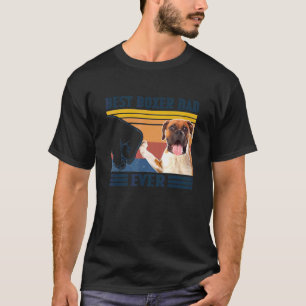 Mens Mens Best Boxer Dad Ever Dog Father's Day T-Shirt
