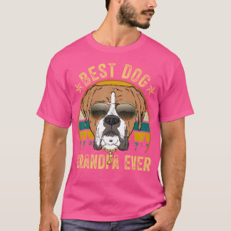 Mens Mens Best Dog Grandpa Ever Boxer Father'S Day T-Shirt