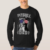 Mens Mens Best Pitbull Dad Ever Dog  Usa Flag 4th 