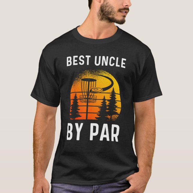Mens Mens Best Uncle By Par Disc Golf T-Shirt (Front)