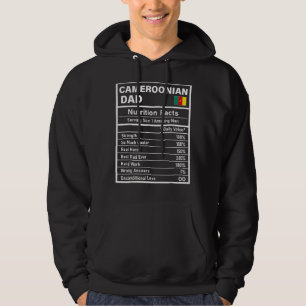 Mens Mens Cameroonian Dad Nutrition Facts Father's Hoodie