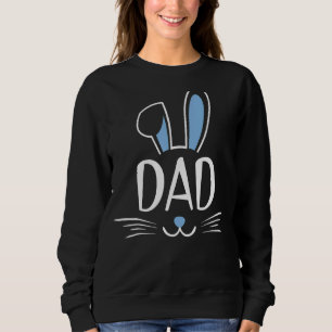 Mens Mens Dad Bunny Rabbit Face Family Group Easte Sweatshirt