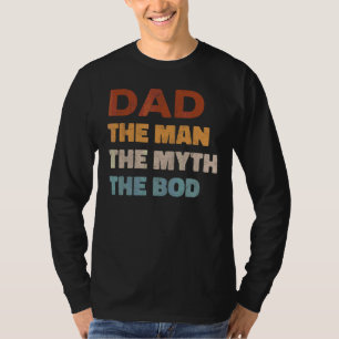 Mens Mens  Dad  The Man The Myth The Bod Retro Vin T-Shirt