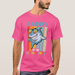 Mens Mens Daddy Of The Shark Birthday Dad Matching T-Shirt