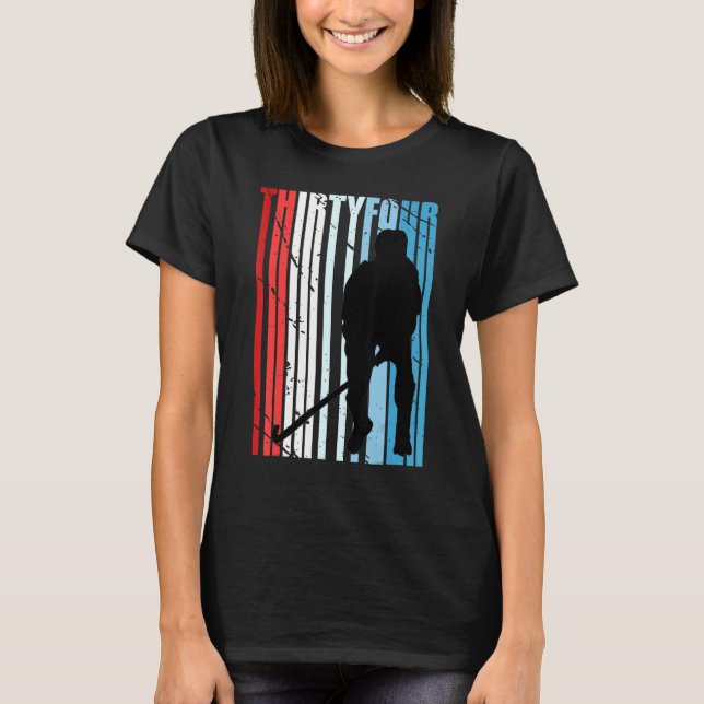 Mens Mens Field Hockey 34th Birthday Player Motiva T-Shirt (Front)