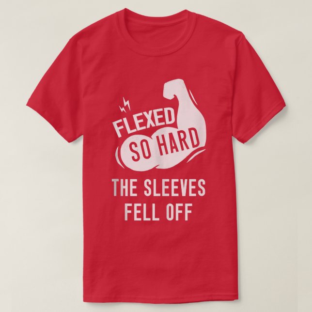 Mens Men's Fleed so Hard The Sleeves Fell Off Funn T-Shirt (Design Front)