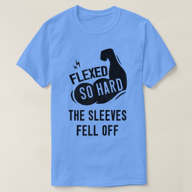 Mens Men's Fleed so Hard The Sleeves Fell Off Gym  T-Shirt (Design Front)