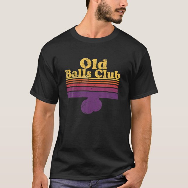 Mens Mens Funny 40Th Birthday Old Balls Club 40 Ye T-Shirt (Front)
