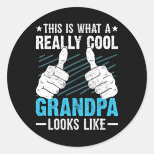 Mens Mens Hilarious This Is What A Really Cool Gra Classic Round Sticker