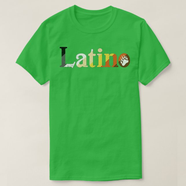 Mens Mens Latino Gay Bear Pride Distressed Premium T-Shirt (Design Front)