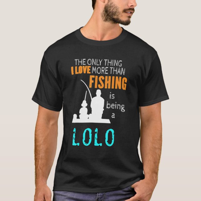 Mens Mens More Than Love Fishing Lolo Filipino Gra T-Shirt (Front)