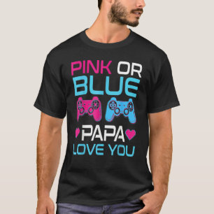 Mens Mens Pink Or Blue Gender Reveal Video Game Pa T-Shirt