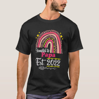 Mens Mens Promoted To Papa Est 2022 Rainbow Mother T-Shirt