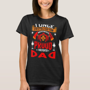 Mens Mens Proud Firefighter Dad T-Shirt