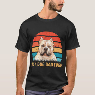 Men's Mens Quote Best Dog Dad Ever Vintage America T-Shirt