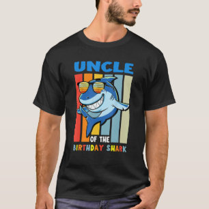 Mens Mens Uncle Of The Shark Birthday Matching Fam T-Shirt