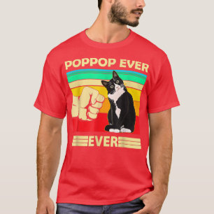 Mens Mens Vintage Best Cat PopPop Ever Bump Fit Fu T-Shirt