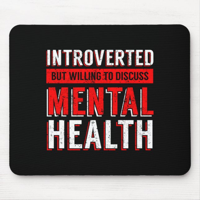 Mens Mental Health Awareness Depression Mouse Pad (Front)