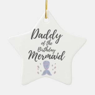 Mens Merdad Birthday Party Mermaid Daddy Gift Ceramic Tree Decoration