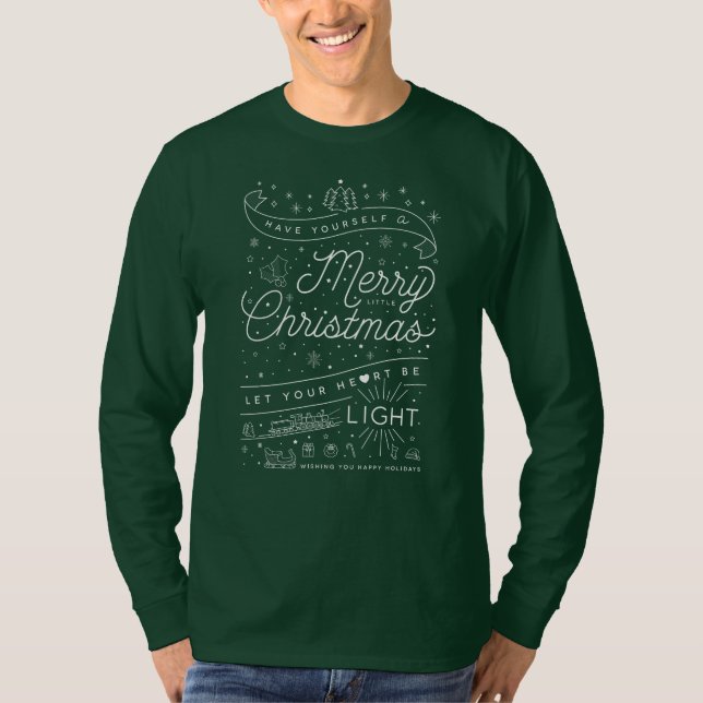 Men's Merry Little Christmas Long-Sleeve Shirt (Front)