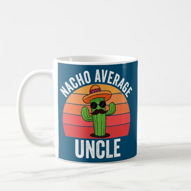 Mens Mexican Nacho Average Uncle Funny Fathers Coffee Mug (Left)