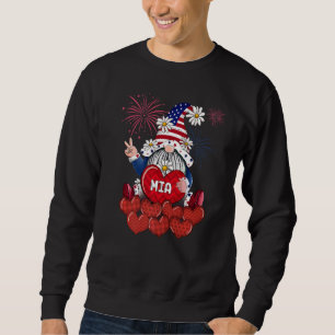 Mens Mia Gnome Loves Sweet Heart American 4th Of J Sweatshirt