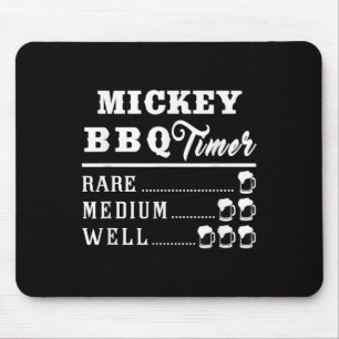 Mens Mickey Bbq Timer Beer Drinking Funny Grilling Mouse Pad