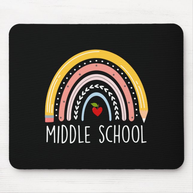 Mens middle school teacher student team middle mouse pad (Front)