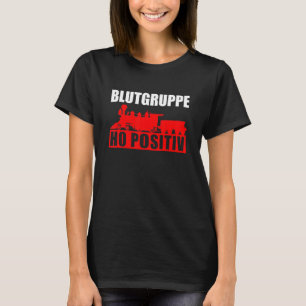 Mens Model Railway Blood Group H0 Positive Model B T-Shirt