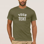 Mens Modern Bella Canvas Army Green Short Sleeve T-Shirt<br><div class="desc">Add Your Text Here Template Mens Army Green Bella Canvas Short Sleeve T-Shirt.</div>