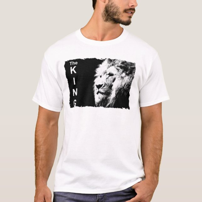 Men's Modern T-Shirts Pop Art Lion Head Elegant (Front)