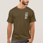 Mens Modern Tees Elegant Template Customise<br><div class="desc">Personalised Add Your Text Here Template Men's Basic Brown Dark T-Shirt.</div>
