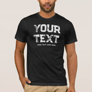 Mens Modern Trendy Distressed Text Template T-Shirt