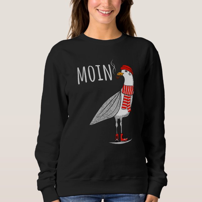 Mens Moin Saying Seagull Bird Sea Sailing North Se Sweatshirt (Front)