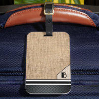 Men's Monogram Burlap Black Diamond Image